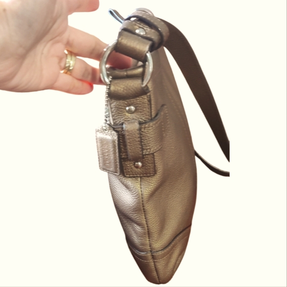 Coach Leather Crossbody Bag F19722 Bronze - Picture 8 of 14